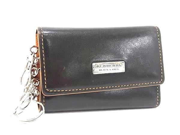 BURBERRY バーバリー レザー 5連 キーケース 鍵入れ メンズ レディース ダークブラウン系 DL4176