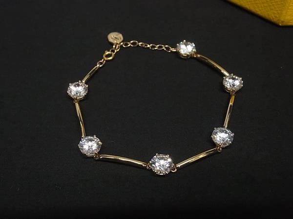樂天商城 - ■新品同様■ SWAROVSKI スワロフスキー ラインストーン ブレスレット アクセサリー レディース ゴールド系×シルバー系 BR1013