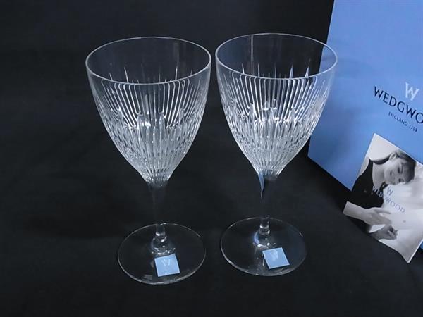 ■新品■未使用■ WEDGWOOD ウェッジウッド ゴブレット ペアグラス ワイングラス テーブルウェア 食器 2客セット クリア BS1617