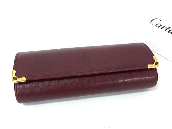 カルティエメガネケース(小) Cartier（カルティエ） メガネケース 眼鏡ケース マスト ボルドー