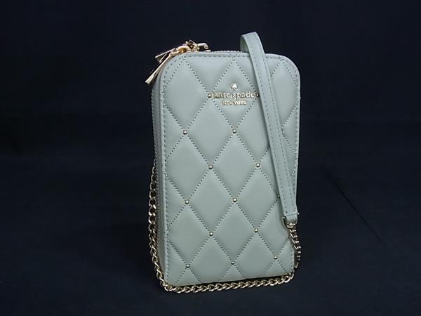KATE SPADE - ■新品■未使用■ kate spade ケイトスペード レザー ショルダーバッグ ポシェット レディース ライトグリーン系 FV4596