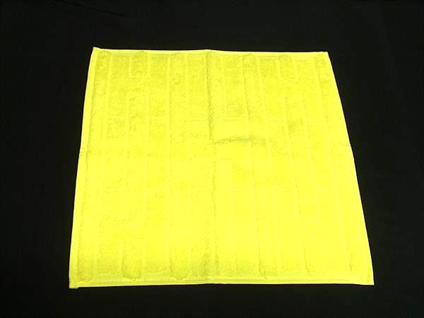 ■新品■未使用■ HERMES エルメス ステアーズ コットン100％ ハンドタオル ハンカチ レディース メンズ イエロー系 FV5879