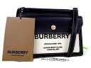 ショルダーバッグ ■極美品■BURBERRY バーバリー ミニ ホースフェリープリント タイトルバッグ キャンバス×レザー ショルダーバッグ ブラック系 AJ5021アZ