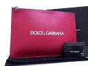 ■新品同様■ DOLCE&GABBANA ドルチェ&ガッバーナ レザー クラッチバッグ セカンドバッグ マルチケース ボルドー系 AL4479