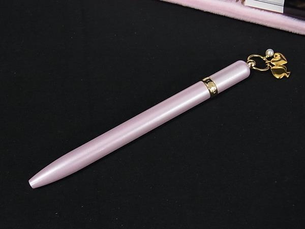 ■新品同様■ MIKIMOTO ミキモト 本真珠 アコヤ真珠 パール 約3mm ボールペン 筆記用具 文房具 ステーショナリー ピンク系 DJ2721