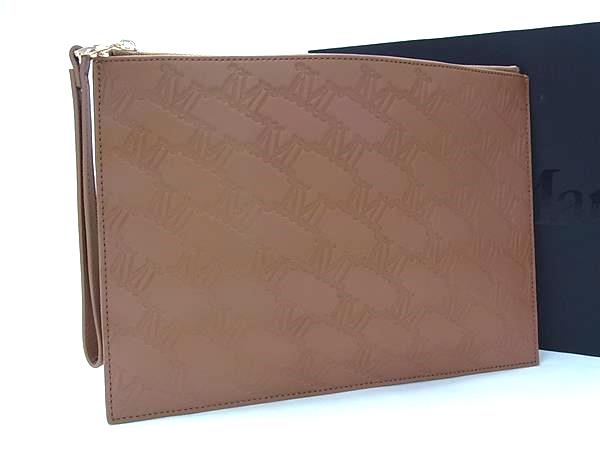 乐天商城 - ■新品■未使用■ Max Mara マックスマーラ レザー クラッチバッグ セカンドバッグ レディース ブラウン系 FV4585