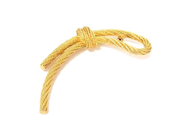 ■新品同様■ ChristianDior クリスチャンディオール ヴィンテージ ピンブローチ ピンバッジ アクセサリー ゴールド系 BS3413