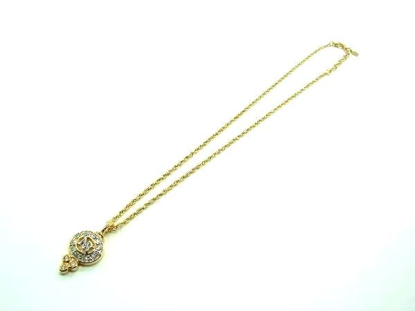 樂天商城 - ■美品■ NINA RICCI ニナリッチ ラインストーン ネックレス ペンダント アクセサリー レディース ゴールド系 DD8449