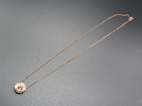 Coral Pink - NINA RICCI ニナリッチ ラインストーン ロゴモチーフ ネックレス ペンダント アクセサリー レディース ゴールド系 DD8797
