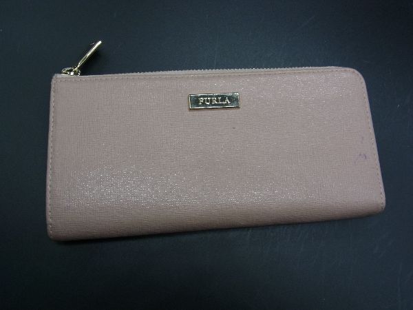 フルラ 革長財布 レディース FURLA フルラ レザー L字ファスナー 長財布 ウォレット 小銭入れ 札入れ レディース ピンクベージュ系 DE1297