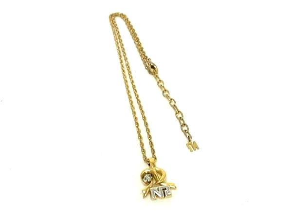 Yellow - NINA RICCI ニナリッチ ラインストーン ロゴモチーフ ネックレス ペンダント アクセサリー レディース ゴールド系 DH1152