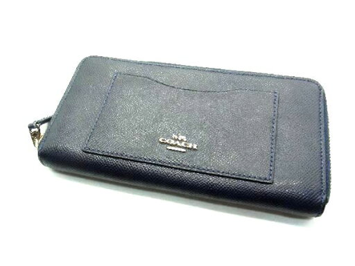 ■美品■ COACH コーチ レザー ラウンドファスナー 長財布 ウォレット 札入れ 小銭入れ レディース ネイビー系 DH2383 ■美品■ COACH コーチ レザー ラウンドファスナー 長財布 ウォレット 札入れ 小銭入れ レディース ネイビー系 DH2383