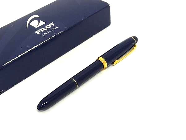樂天商城 - ■極美品■ PILOT パイロット ノック式 ボールペン 筆記用具 文房具 ステーショナリー メンズ レディース ネイビー系 DJ6034