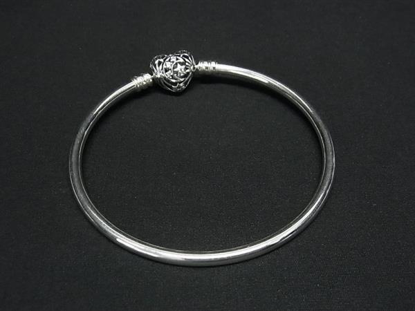 Silver - ■新品■未使用■ PANDORA パンドラ Celestial Heart Clasp Bangle 925ALE SV925 ハート 星 バングル アクセサリー シルバー系 FI5307