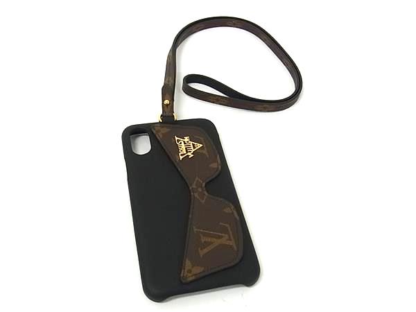 ■新品同様■LOUIS VUITTON ヴィトン M68793 モノグラム バンパー キャッツアイ iPhoneX/XS 対応 アイフォンケース ブラック系 FP4839
