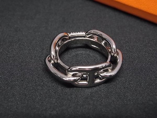 ■新品同様■ HERMES エルメス シェーヌダンクル ルカデ レガート スカーフリング スカーフ留め アクセサリー シルバー系 FT7250