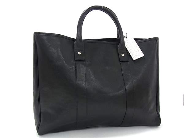 ■新品同様■ BURBERRY バーバリーブラックレーベル レザー ハンドバッグ ビジネスバッグ ブリーフケース メンズ ブラック系 FT7743