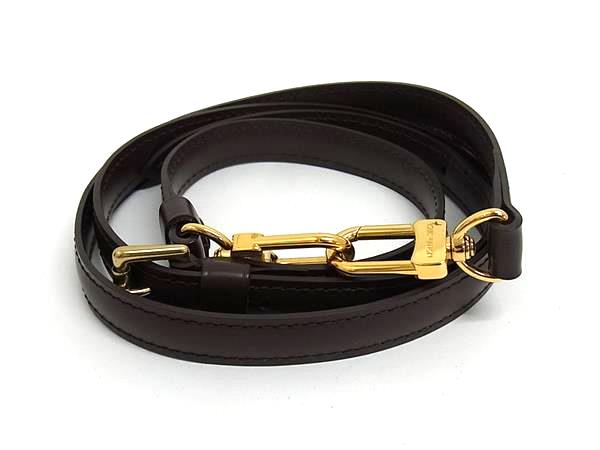 ■美品■ LOUIS VUITTON ルイヴィトン レザー バッグ用 ショルダーストラップ 斜め掛け 肩掛け ブラウン系 HA4573（楽天・pleasure-Store　楽天市場店）