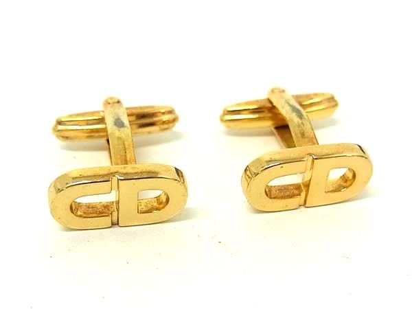 ChristianDior クリスチャンディオール カフス カフスリンクス アクセサリー メンズ レディース ゴールド系 DN2560