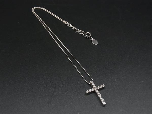 樂天商城 - 4℃ ヨンドシー ラインストーン クロス ネックレス ペンダント アクセサリー レディース シルバー系 DK9568