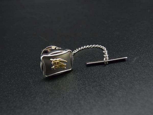BURBERRY バーバリー ネクタイピン タイタック ビジネス 紳士 メンズ シルバー系 DK9667