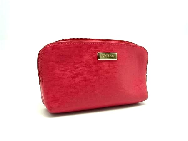 樂天商城 - FURLA フルラ レザー メイクポーチ マルチケース 小物入れ レディース レッド系 DK9701
