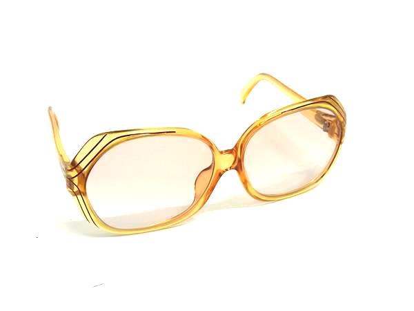 ■極美品■ ChristianDior ディオール 2035-30 度入り サングラス 眼鏡 めがね レディース メンズ クリアイエロー系 DL1228