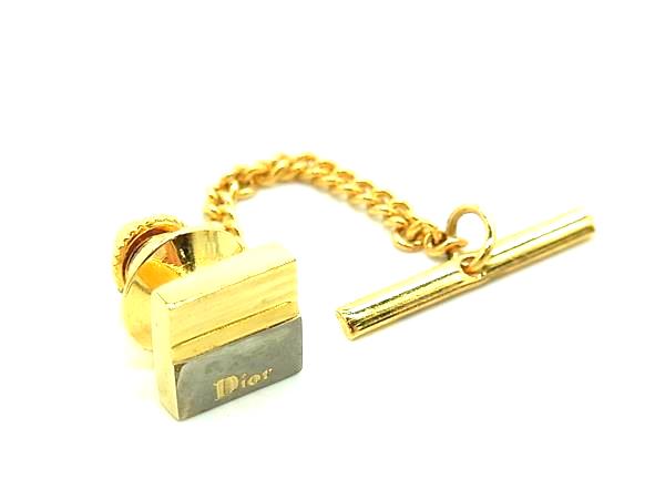 ChristianDior クリスチャンディオール ネクタイチェーン タイチェーン アクセサリー ビジネス 紳士 メンズ ゴールド系 DL3563