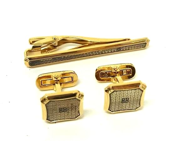 Other - GIVENCHY ジバンシィ ヴィンテージ カフスボタン カフリンクス ネクタイピン タイクリップ アクセサリー 2点セット ゴールド系 DN3406