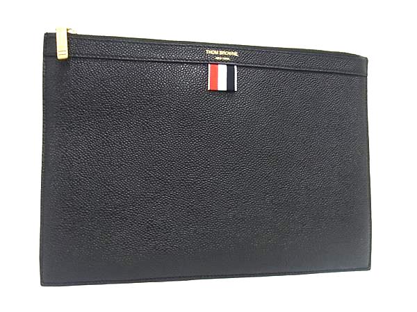 ������Ʊ�͢� THOM BROWNE �ȥ� �֥饦�� �쥶�� ����å��Хå� ������ɥХå� �ޥ���ݡ��� ��ǥ����� ��� �֥�å��� FX0893