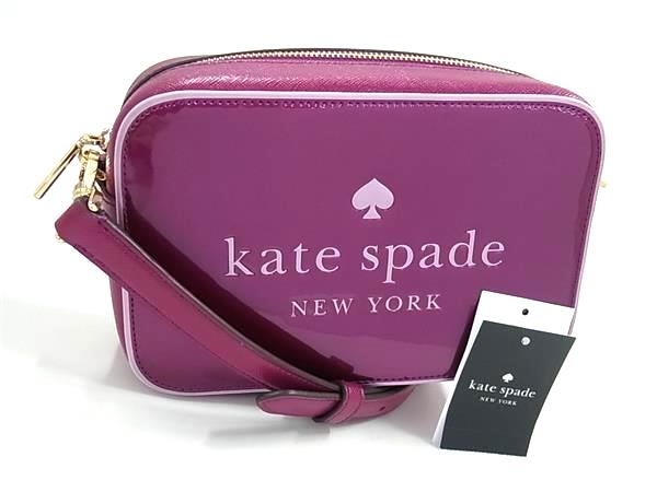 KATE SPADE - ■新品同様■ kate spade ケイトスペード KJ054 オー スナップ ミニ カメラバッグ パテントレザー ショルダーバッグ ピンク系 BP7894