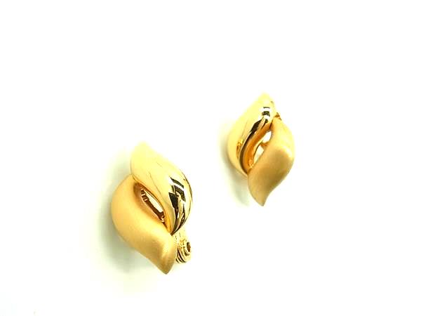 ■美品■ MONET モネ クリップ式 イヤリング アクセサリー レディース ゴールド系 DL8622
