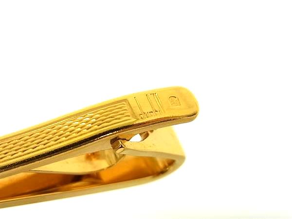 pleasure-Store 楽天市場店の■美品■ dunhill ダンヒル ネクタイピン タイクリップ アクセサリー ビジネス 紳士 メンズ ゴールド系×シルバー系 DN3523｜アングル3