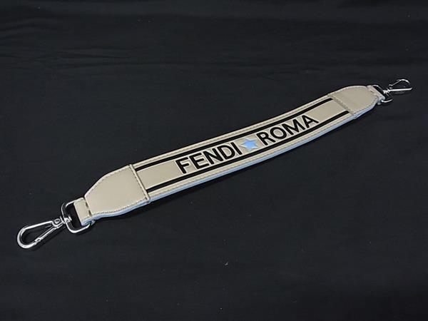 乐天商城 - ■極美品■ FENDI フェンディ ストラップユーミニ レザー バッグストラップ ベージュ系 FV7826