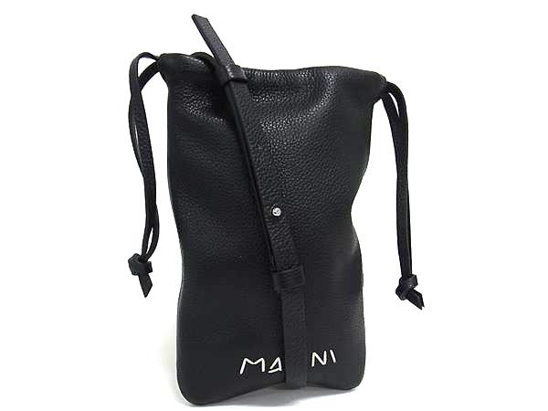 乐天商城 - ■新品同様■ MARNI マルニ ムゼオソフトミニ レザー ショルダーバッグ クロスボディ 斜め掛けかばん レディース ブラック系 FX2124