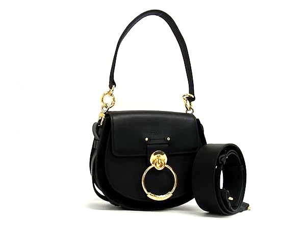乐天商城 - ■新品同様■ Chloe クロエ テス レザー 2WAY クロスボディ ハンドバッグ ショルダー 斜め掛け レディース ブラック系 FX2146