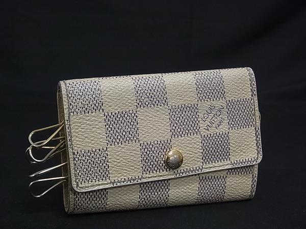 LOUIS VUITTON ルイヴィトン ダミエアズール ミュルティクレ6 6連 キーケース アイボリー系 DL6542