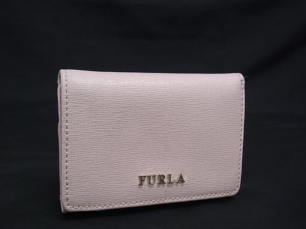 FURLA フルラ バビロン レザー 三つ折り 財布 ウォレット 札入れ 小銭入れ レディース ライトピンク系 DL7015