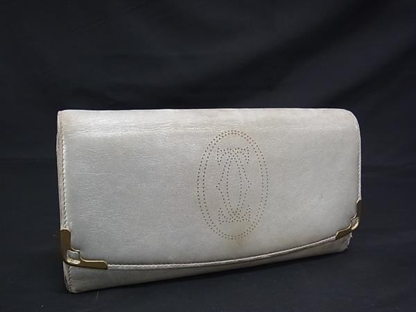 Cartier カルティエ マルチェロ レザー 二つ折り 長財布 ウォレット 小銭入れ 札入れ カード入れ シャンパンゴールド系 DL7161