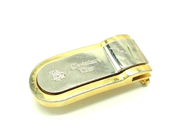 ChristianDior クリスチャンディオール ヴィンテージ バックルのみ ベルトバックル ベルト用金具 ゴールド系×シルバー系 DL8288