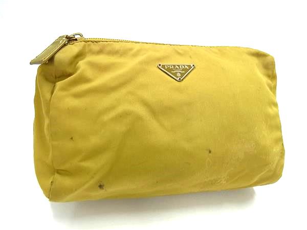 樂天商城 - PRADA プラダ テスートナイロン メイクポーチ マルチケース 小物入れ レディース メンズ カーキ系 DL8558