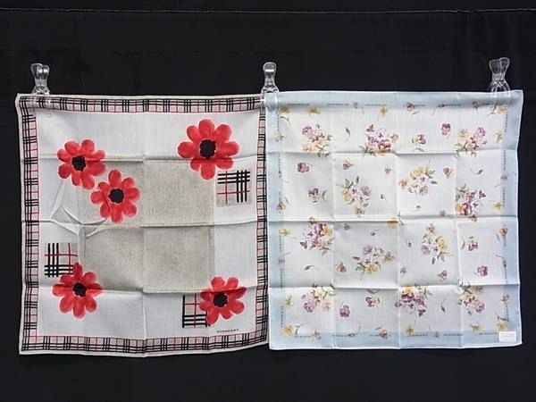 ■美品■ BURBERRY バーバリー スカーフ ハンカチーフ 2点セット まとめ売り DN1136