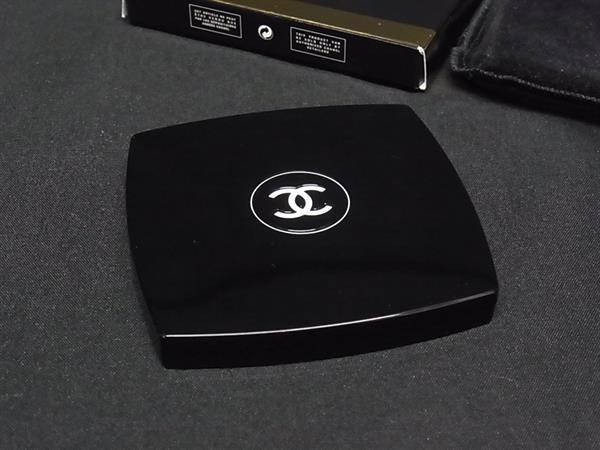 極美品 CHANEL シャネル ココマーク ミロワール ドゥーブル ファセット 折り畳み コンパクトミラー 拡大鏡 ブラック系 DN2417