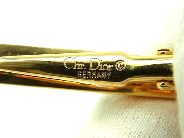■美品■ ChristianDior クリスチャンディオール ネクタイピン タイクリップ アクセサリー メンズ ゴールド系 DL2012