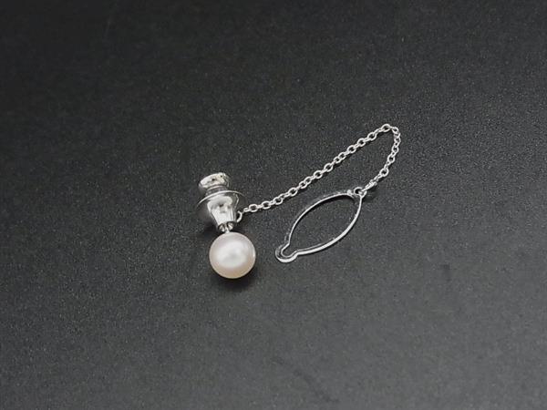 Other - ■美品■ MIKIMOTO ミキモト 本真珠 アコヤ真珠 パール約6mm ネクタイピン アクセサリー シルバー系 DL2078
