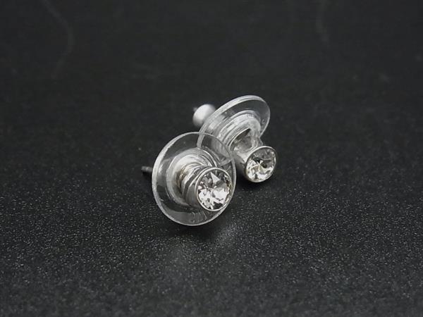 SWAROVSKI スワロフスキー ラインストーン ピアス アクセサリー レディース シルバ...