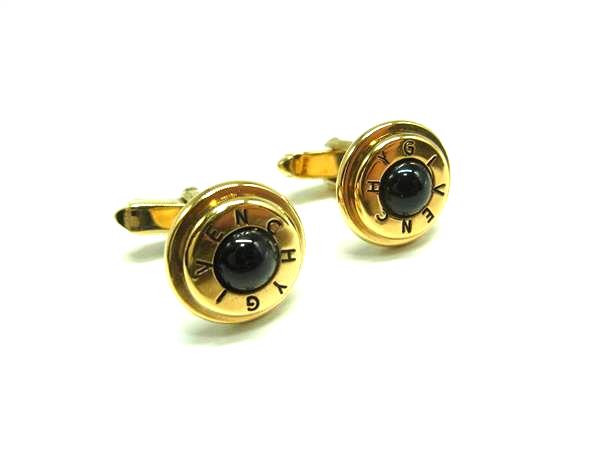 ■美品■ GIVENCHY ジバンシィ カフス カフリンクス アクセサリー ゴールド系×ブラック系 DL2759