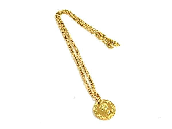 Other - ■美品■ NINA RICCI ニナリッチコインモチーフ ネックレス ペンダント アクセサリー レディース ゴールド系 DL4715