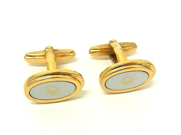 ChristianDior クリスチャンディオール ヴィンテージ カフス カフスリンクス アクセサリー ゴールド系×シルバー系 DN2573