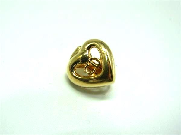 ChristianDior クリスチャンディオール ハートモチーフ クリップ式 片耳のみ イヤリング アクセサリー レディース ゴールド系 DL2889